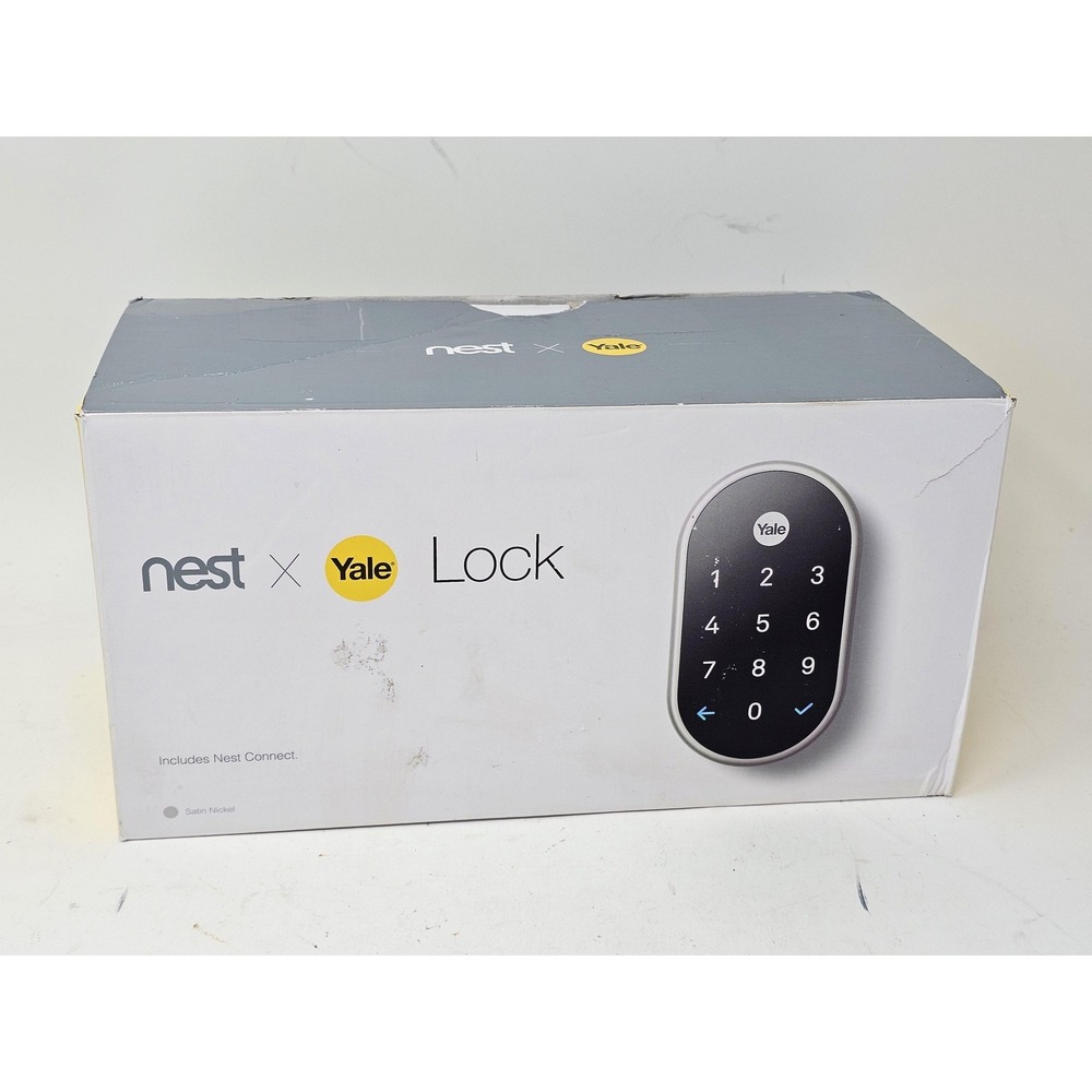 Yale Nest X Yale Lock Satin Nickel Bluetooth Keyless Deadbolt W/ Nest Connect